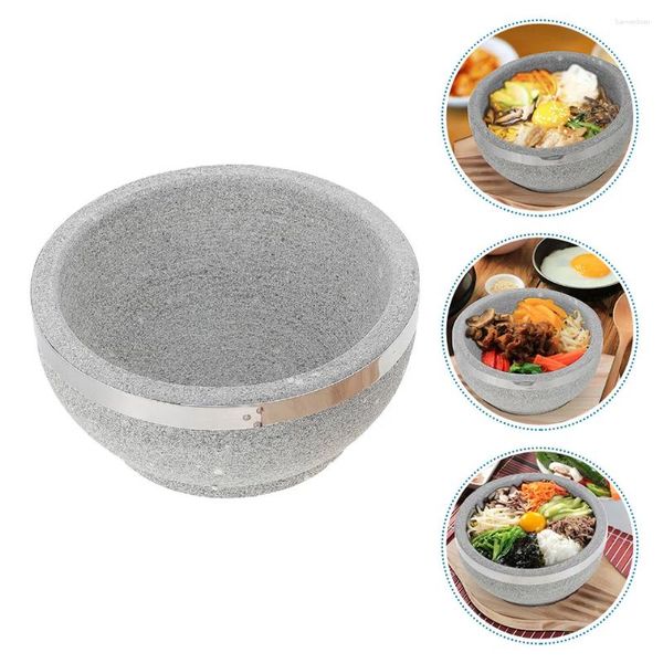 Tigelas de cozinha criativa pedra panela de arroz bibimbap casa stockpot coreano