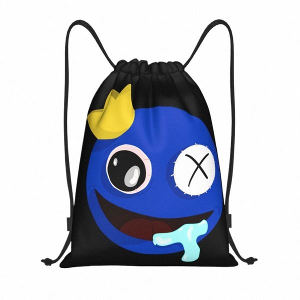 Bonito Blue Rainbows Amigo Jogar Gamer Cordão Mochila Sports Gym Bag para Mulheres Homens Treinamento Sackpack Y0Ig #