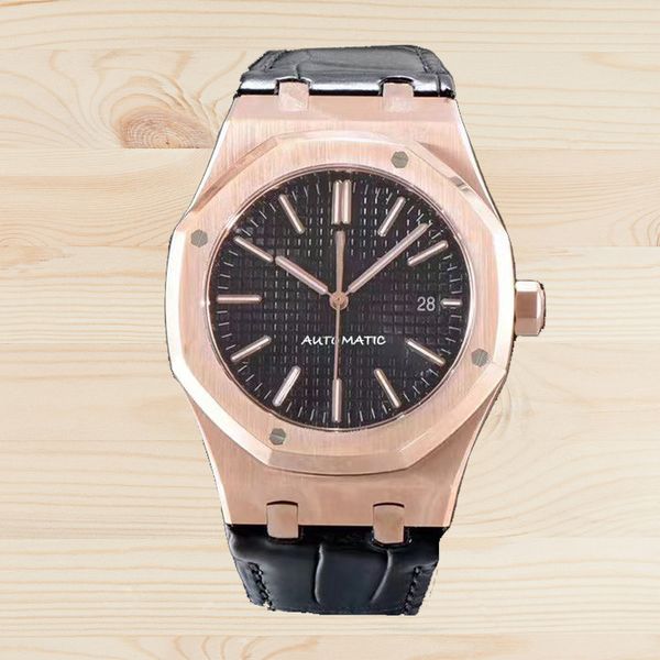 Designer-Uhren Herrenuhr AAA 41 mm weißes Zifferblatt Rose Gold Lünette 8215 Uhrwerk Maschinenarmband Wasserdichte Saphirspiegel Mode Armbanduhren