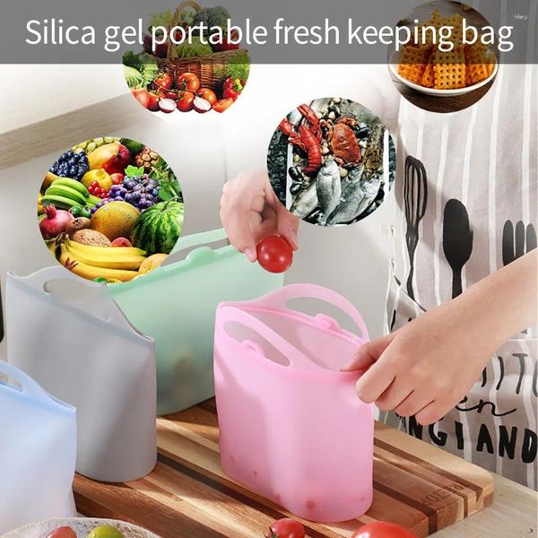 Sacos de armazenamento reutilizáveis vácuo alimentos saco de silicone recipiente cozinha geladeira pequeno frescor à prova dwaterproof água acessórios para casa ferramentas