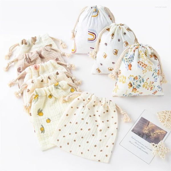 Sacos de compras Conforto toalha saco de armazenamento bolsa meninos meninas garrafa carrinho pendurado bolsa cordão mão para mulheres