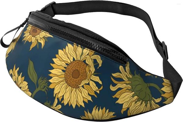 Marsupi Marsupi girasole per donna Uomo Borsa casual regolabile All'aperto Escursionismo Sport Viaggi Ciclismo Corsa Marsupio da festa