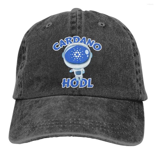 Cappellini da baseball Big Head Moon Man Berretto da baseball da uomo Cardano Coin ADA Cryptocurrency Colors Donna Summer Snapback