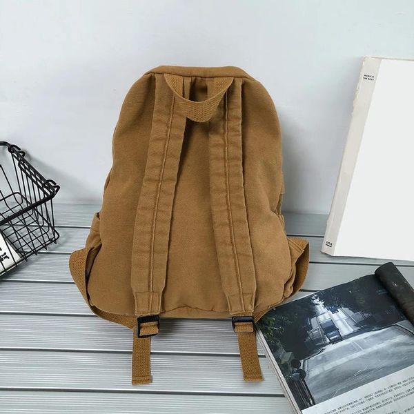 Schultaschen Frauen Laptop Rucksäcke Einfarbig Einfache Student Tasche Harajuku Vintage Große Kapazität Lässige Mode Schultasche