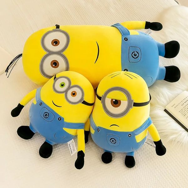 2024 vendita calda all'ingrosso simpatici minion peluche giochi per bambini compagni di gioco regali di festa arredamento camera da letto