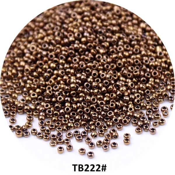 Fead di semi giapponesi dorate 15/0 giapponesi da 1,5 mm per perle di vetro distanziali in bronzo metallico in bronzo metallico per gioielli fai -da -te che producono abiti accessori