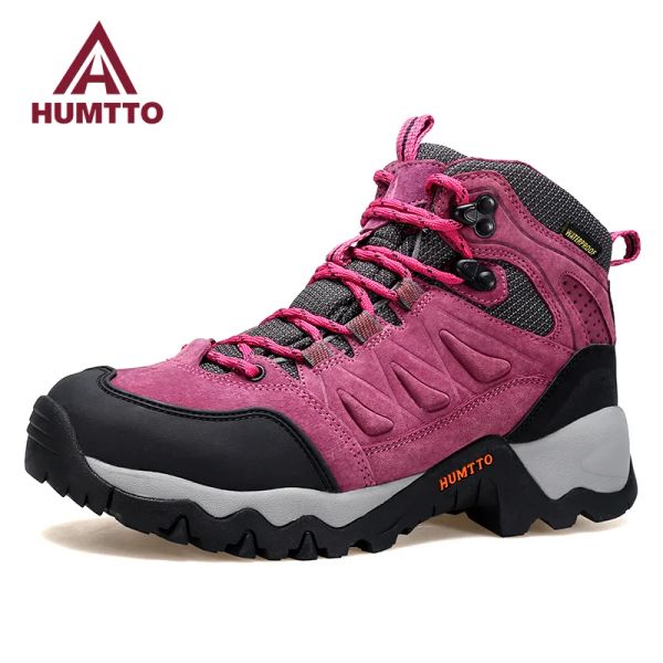 Botas Humtto Trekking Shoes para mulheres esportes à prova d'água Botas de caminhada mulher nova designer de inverno tênis feminino ao ar livre