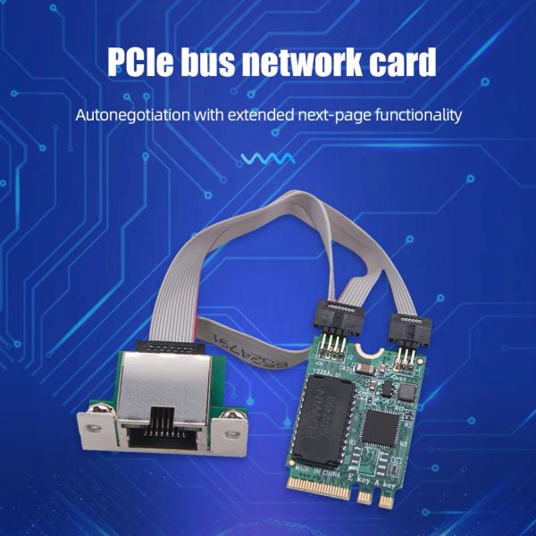 M2 RJ45 -Netzwerkadapter RTL8125BG Chip M.2 Gigabit Ethernet Network Card 2,5G/1000/100Mbit/s PCIE Bus Network Card