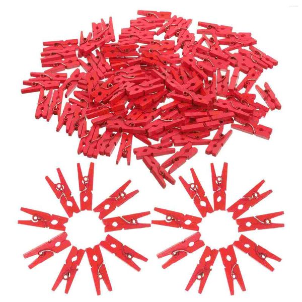 Frames 100 PCs Scrapbook Holzstifte PO Clips Nagelkleidung Pins Wäschespannbambusfahrzeug Utility Heavy Duty Child