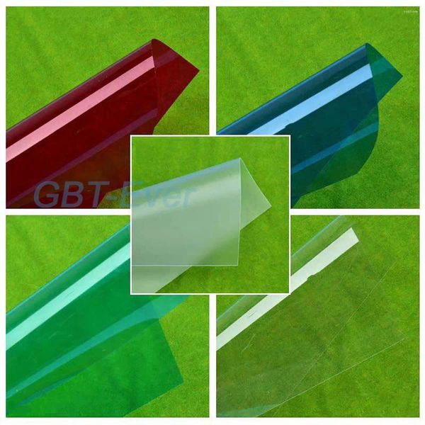 Adesivos de janela 1/3/5pcs folha de plástico celofane 300x200 300x600mm fosco/vermelho pvc espessura 0.3/0.5mm material de modelo arquitetônico