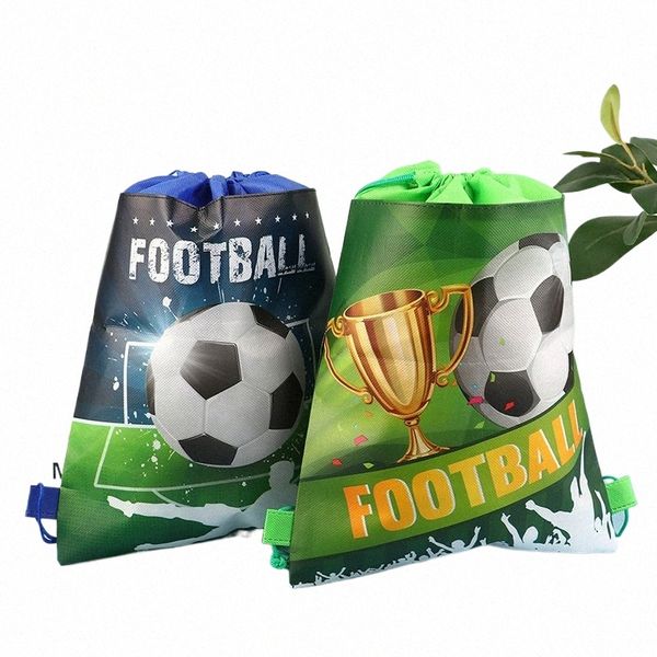 1pc calcio coulisse bundle tasca verde calcio zaino borsa da viaggio a tracolla per il regalo del ragazzo disegnare borse a corda Q0xv #