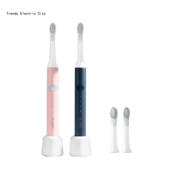 Cabeças R9CD escova de dentes elétrica com base de carga USB à prova d'água para homens de mulher