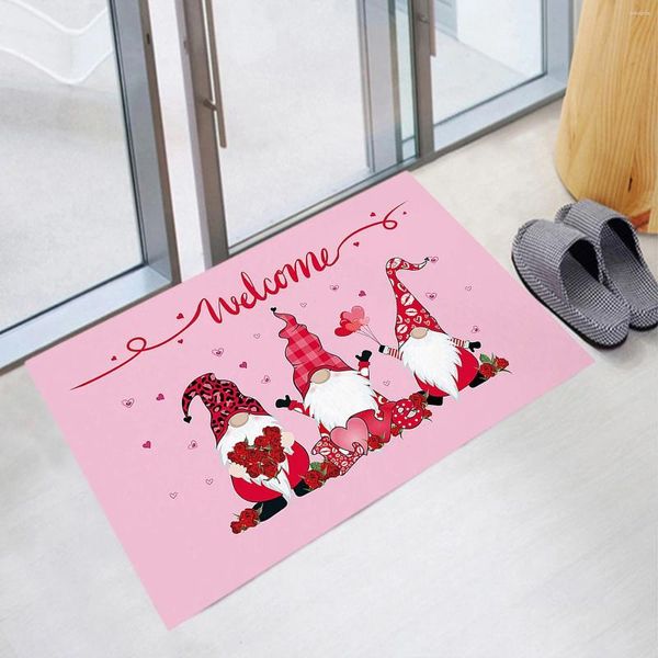 Teppiche Valentinstag Eingang Fußmatte Rosa Cartoon Bedruckte Bodenmatte Schlafzimmer Wohnzimmer Flur Weiche Willkommen Home Dekoration