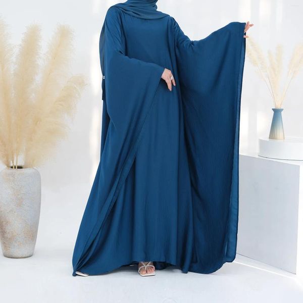 Abbigliamento etnico Abito musulmano Farasha Abaya Cintura interna Maniche a farfalla Abaya per donna Dubai Lusso Turchia Caftano Hijab Abito islamico