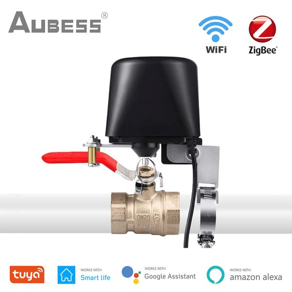 Tuya Zigbee WiFi Valvola di perdita di perdite di gas d'acqua intelligente ON/OFF Valvola di conto alla rovescia di controllo automatico funziona con Alexa Google Home Smart Life