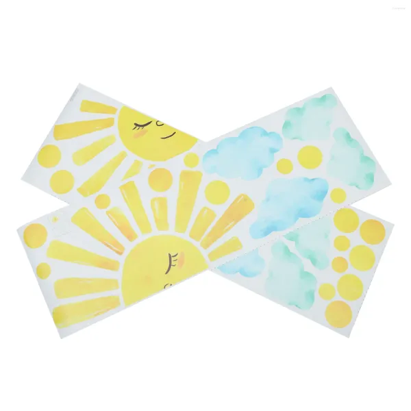 Carta da parati Decor Adesivi murali Decalcomania decorativa Sole Nuvola Cameretta per bambini Autoadesiva Bambino grande