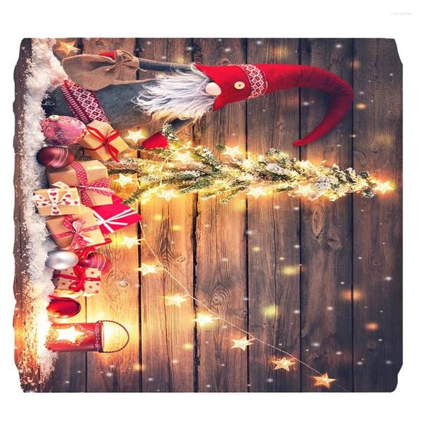 Tapetes de banho Cortina de chuveiro com tema de Natal Impressão Drape Banheiro Poliéster Decoração de férias 180x200cm