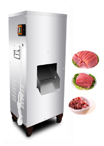 Qihangtop kommerzielle 2200 W elektrische Fleischschneidemaschine, Lebensmittelverarbeitung, Multifunktions-Fleischschneider, Schnitzel, Würfelschneider, Maschinen2746357