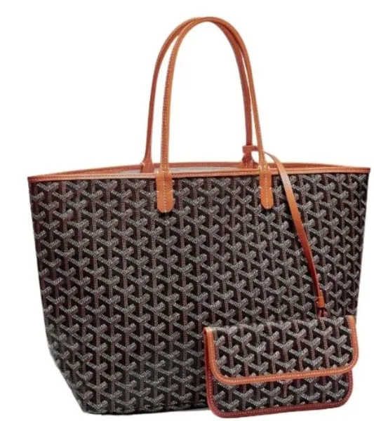 Üst seviye 57cm tasarımcı çanta moda çanta çanta çanta çanta cüzdan deri haberci omuz taşıma çanta kadınları büyük çanta ekose çift harfli go avlu çanta