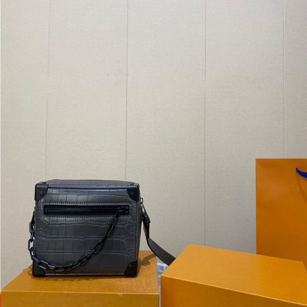 Роскошный мини-мягкий багажник, мужская сумка на плечо, дизайнерская кожаная сумка для пожилых людей, украшение с цепочкой, сумка через плечо, рюкзак, модная кожаная сумка B Vebh