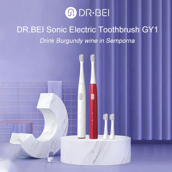 Prodotti Dr.Bei per Xiaomi Mijia Sonic Electric Dente Sbrush Y1 ricaricabile I denti di pulizia orale automatica con teste di spazzole