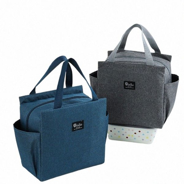 Isolati Lunch Box Bag Lunch Tote Bag Folha de Alumínio Grande Capacidade de Armazenamento Frio Trabalho Almoço Pacote Bolsos Laterais Duplas 66mx #