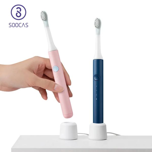 escova de dentes suocas -dentes de dentes elétricos sônicos adultos ultrassônicos de dentes automáticos de dentes de dentes USB Base de dente à prova d'água de base USB escova de dente