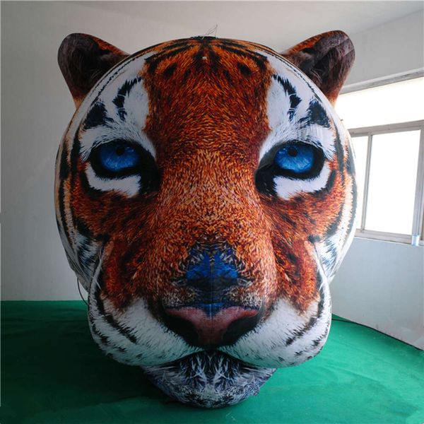 Balão inflável para jogos ao ar livre, 6m, 20 pés de altura, tigre, animal de estimação, desenho animado, balão para promoção de loja, publicidade