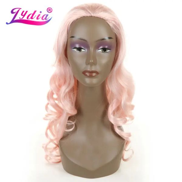 WIGS Lydia Mezza parrucche sintetiche 3/4 parrucca per capelli a colori misti T613/rosa 20 