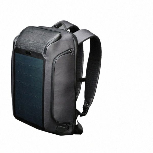 Kingss Solar Charging Backpack Multifuncional Anti-Theft Waterproof Men Laptop Shoulder Bag USB Travel Outdoor Backpack 44Tg #