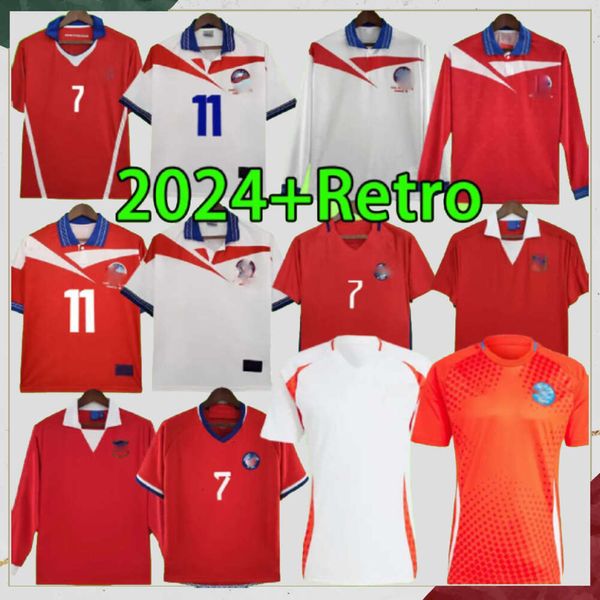 24/25 Şili Futbol Formaları 1982 1998 2014 Retro Ev Uzakta Vintage Futbol Gömlekleri 98 14 16 17 23 Üniforma M.Gonzalez Pizarro Zamorano Vidal Alexis Salas Futbol Jersey