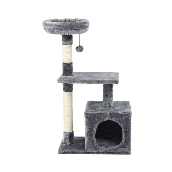 Árvores de gatos para gatinhos Torres de móveis de gato com postes de arranhões Double House House Kitty Cat Atividade Árvores