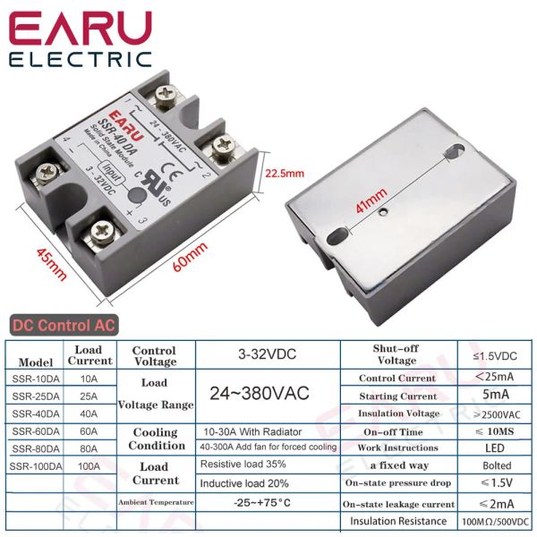 Digital PID Temperatur Controller Thermostat Rex-C100 + MAX 40A SSR SSR-40DA Relais + K Thermoelement M6 1m Sonde mit Kühlkörper