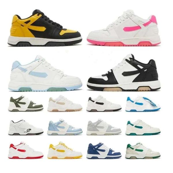 2023 Out Of Office Sneaker Designer Offs Scarpe basse Bianco Vintage in pelle invecchiata per camminare Dhgate Uomo Donna Mocassini Scarpe da ginnastica Piattaforma Sneakers TA