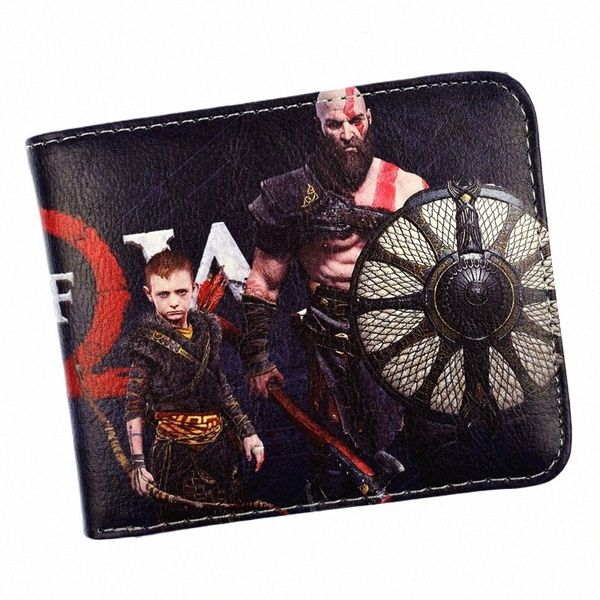 nova Chegada Jogo God of War 4 Wallet Kratos Design Short Purse Coin Purses M1qA #