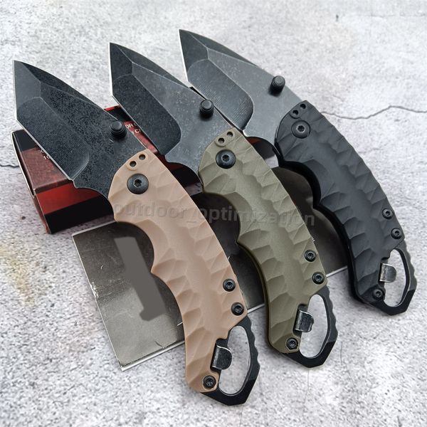 KS 8750 Shuffle Kleines Taschenmesser, geschwärzte Tanto-Klinge, Nylongriff, Outdoor-Selbstverteidigung, Camping, Rettung, Allzweckmesser 8720, 1660, 7800