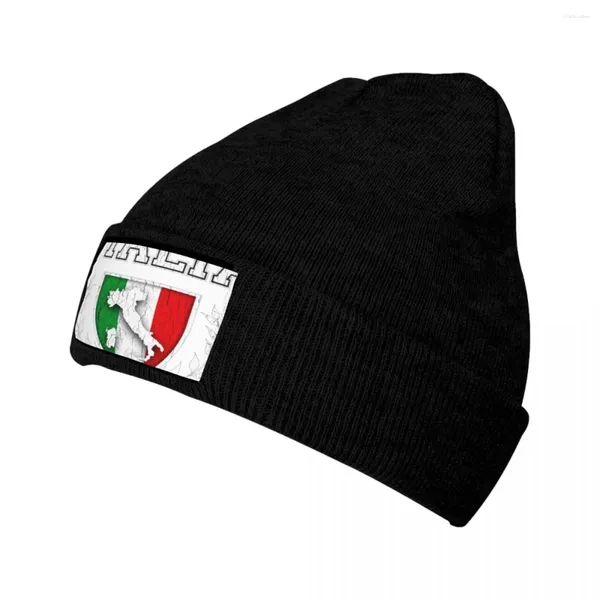 Baskenmütze, warme Strickmütze, Italien-Flagge, Mütze für Herbst und Winter