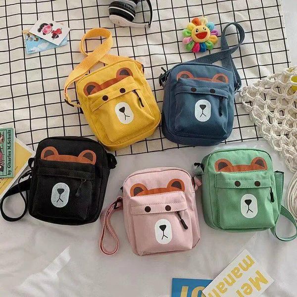 Çanta sevimli kız tuval bayanlar moda crossbody karikatür desen mini omuz kolej tarzı trend Japon çanta