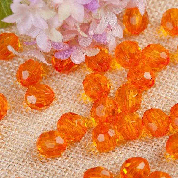 6-12 mm 500 g transparent quadratische Acryl-Face-Perle in einem Perlenperlen Schmuck Kinder DIY Toys Gypsophila Transparent Perlen