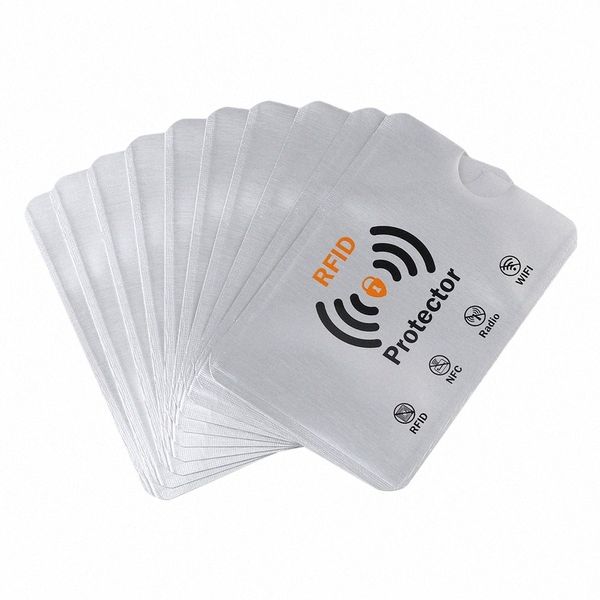 10 pezzi antifurto per protezione della carta di credito RFID blocco custodia per titolare della carta custodia in pelle copre Protecti custodia per carta di credito New hot b4ES #