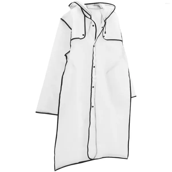 Regenmantel transparente Regenmäntel für Erwachsene wiederverwendbarer Poncho mit Kapuze und Ärmeln leichte wasserdichte Jacken