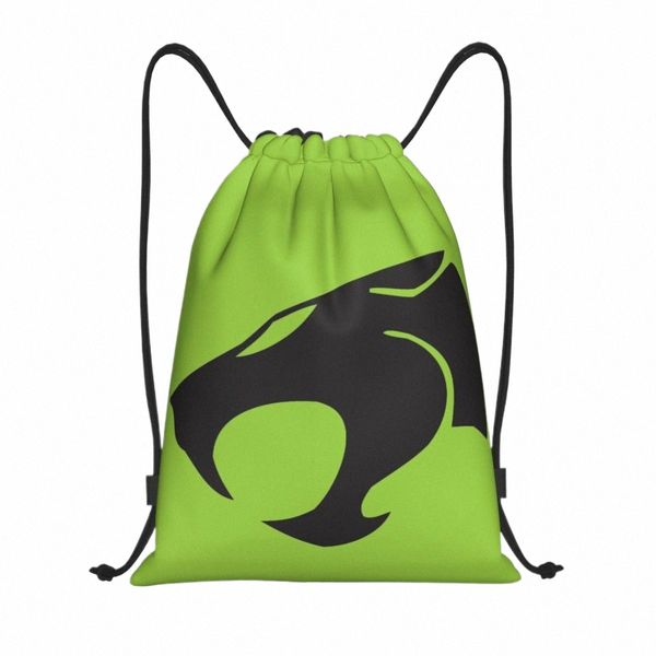 Personalizado Green Thundercat Anime Carto Drawstring Bag Mulheres Homens Leve Sports Gym Storage Backpack H6gO #