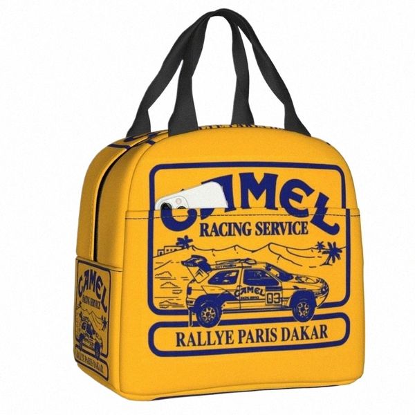 Camel Racing Service Isolierte Lunchtasche für die Schule, wasserdichter Kühler, Thermo-Lunchbox, für Damen und Kinder, Lebensmittelbehälter, Tragetaschen p2qC #