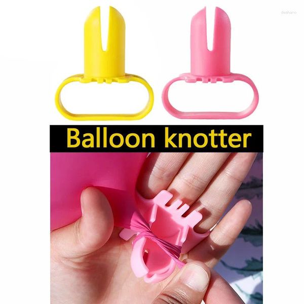 Party-Dekoration, 1 Stück, hochwertiger Ballon-Knoter, Latex-Verschluss, leicht zu knoten, Hochzeitszubehör, zufällige Farbe