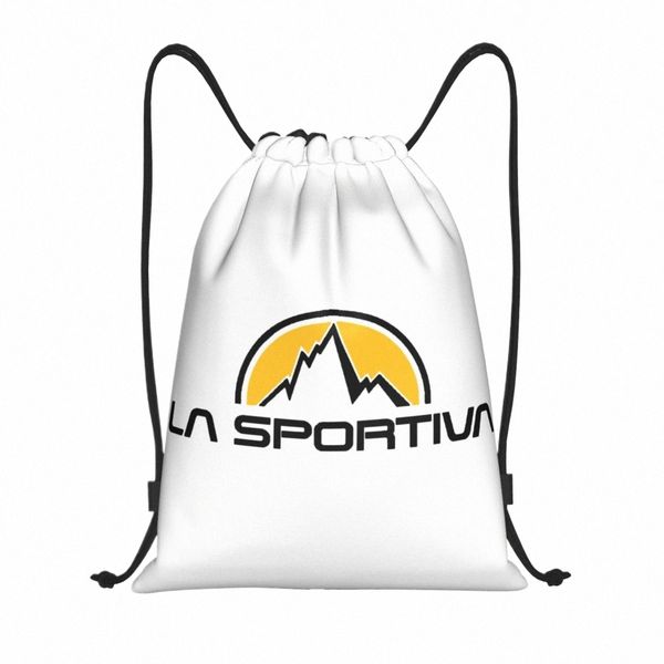 la Sportiva Logo Drawstring Backpack Sports Gym Sackpack String Bags para correr D5ly #