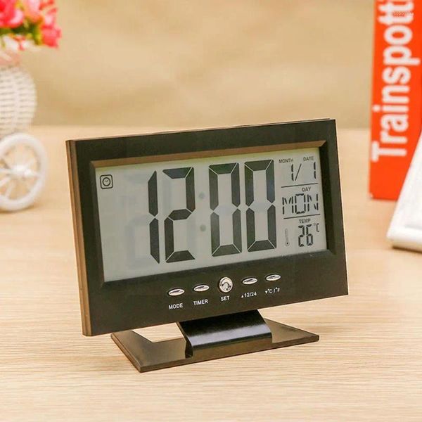 Relógios de mesa relógio digital Estação meteorológica Exibição de alarme Medidor de temperatura Decoração de casa Função sem fio Horda CL