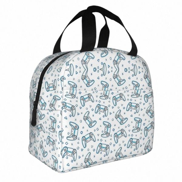 Videospiel Ctroller Isolierte Mittagessen Taschen Kühltasche Wiederverwendbare Auslaufsichere Tote Lunch Box Mädchen Junge College Reise V2G4 #