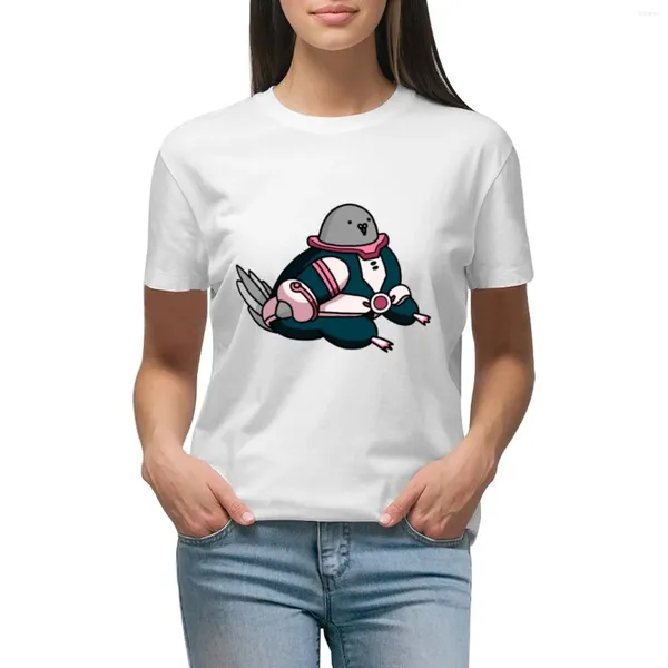 Damen Polos Uraraka Pigeon T-Shirt süße Kleidung ästhetische lustige T-Shirt Frauen