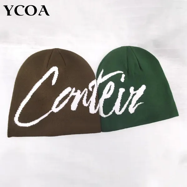 Berretti Hip Hop Beanie Cappello da donna Berretto invernale da lavoro per uomo Kpop Y2k Streetwear Caldo Harajuku Pullover Moda coreana Jacquard Unisex