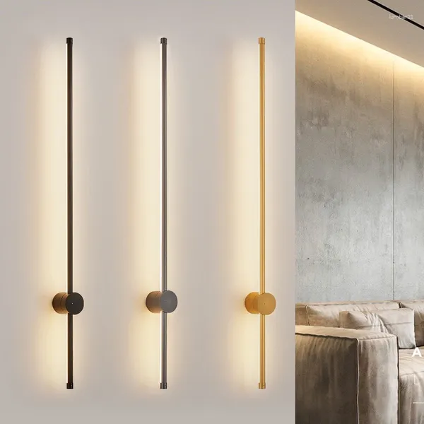 Lampada da parete Art Led Long Light Decor Home Soggiorno Camera da letto Montaggio superficiale Divano Sfondo Sconce Apparecchio di illuminazione